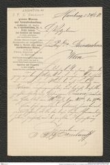 Nachlass Franz Steindachner, Brief von J. F. G. Umlauf an Franz Steindachner (24.05.1883), Inv.Nr. 554.01, Seite 1
